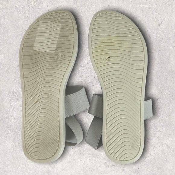 Steve Madden Rafa Sandals White Size 9.5 Nordstrom Slip On Elastic Strap Shoes - Picture 7 of 8